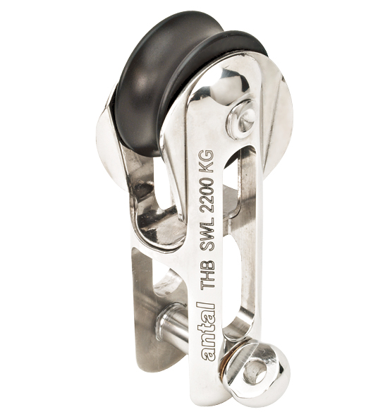 ANTAL, poulie de drisse mouflée, diam. 26mm, SWL 1.3T