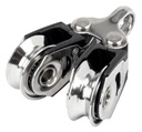 ALLEN, Poulie double, articulée, HL inox, 20 mm