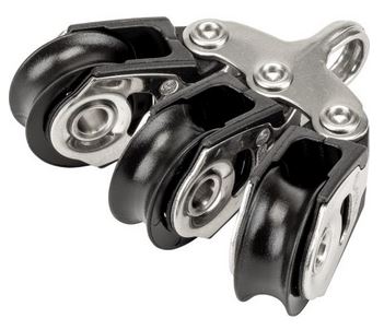 ALLEN, Poulie triple, articulée, série, inox, 30 mm
