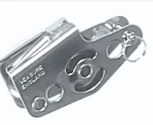 SEASURE, Minipoulie en acier inox, simple, ringot et coinceur à sifflet incorporé, axe amovible, Ø 4.8 mm