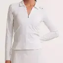 PELLE PETTERSON, Women Propulsion LS Shirt, Zip, White