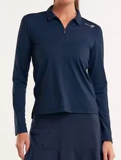 PELLE PETTERSON, Women Propulsion LS Shirt, Zip, Dk Navy