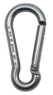 Mousqueton, sans oeillet, inox, 8 x 80mm