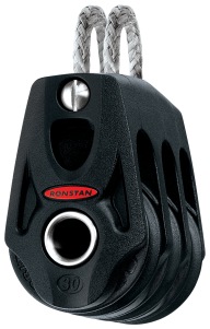 RONSTAN, poulie triple, orbit, 30mm, manille