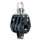 HARKEN, poulie triple Carbo, 29mm, émerillon, manille, ringot