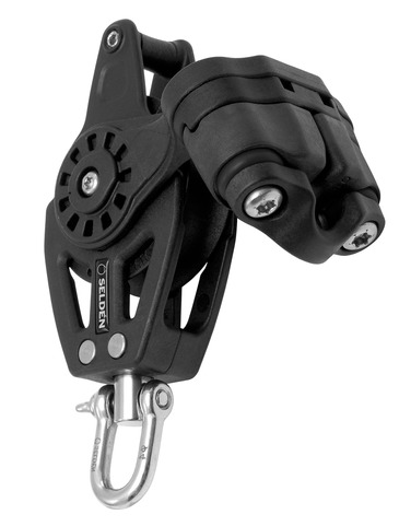 SELDEN, poulie, simple + ringot, taquet 40mm