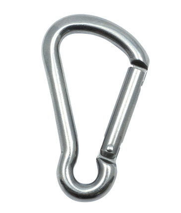 Mousqueton, asymétrique, inox, 11mm