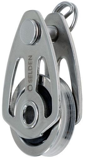 [SN40220106] SELDEN, Poulie à câble High Load, série BBB25, en acier inox, simple avec axe amovible