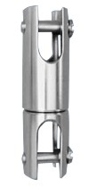 [RF078A] RONSTAN, émerillon de tête, roulement à billes, acier inox, long. entraxe 53mm
