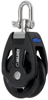 [SN40500101] SELDEN, poulie, simple, manille, émerillon, 50mm