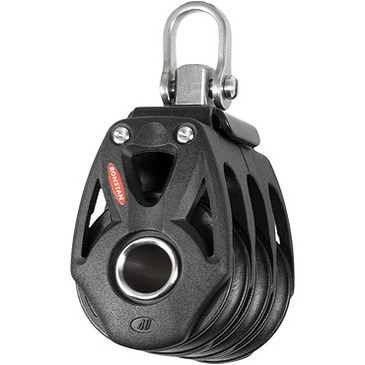 [RF48300] RONSTAN, poulie triple, roulement, 40mm, émerillon