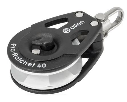 [A21401] ALLEN, Poulie winch, réa aluminium, 40mm, manuelle