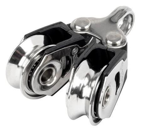 [A2022AHL] ALLEN, Poulie double, articulée, HL inox, 20 mm