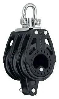 [H2605] HARKEN, Poulie triple, émérillon & ringot, Carbo, 57mm