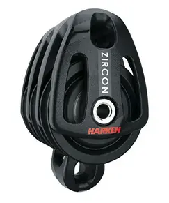 [H1212] HARKEN, Poulie triple, ringot, Zircon, 40mm