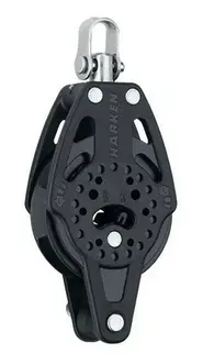 [H2136] HARKEN, Poulie winch, manuelle, émérillon & ringot, Carbo, 57mm