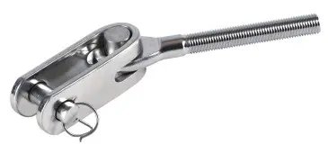 [BL023206] BLUE WAVE,  Fourches articulées avec filetage, à droite, M6, acier inox