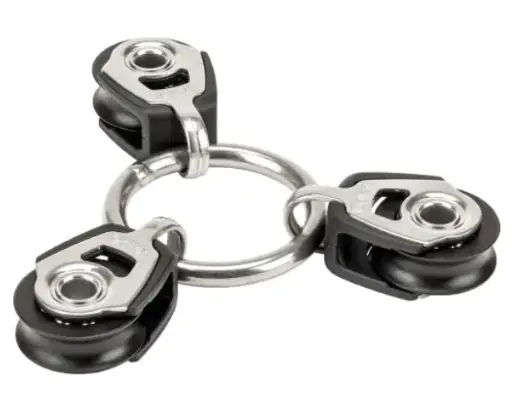 [A2030R3] ALLEN, 3 poulies simples sur anneau, inox, 30 mm