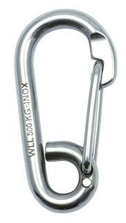 [WI2313] WICHARD, mousqueton inox, à oeil, 6mm, L.60mm
