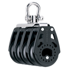 [H2654] HARKEN, Poulie quadruple, émérillon, Carbo, 40mm