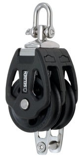 [SN40500106] SELDEN, poulie, double, PBB, ringot, 50mm  
