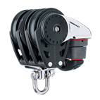 [H2685] HARKEN, poulie triple Carbo, 75mm, Ratchamatic