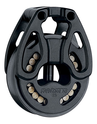 [H3196] HARKEN, poulie simple Black Magic, 75mm, fixé par loop