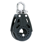 [H2636] HARKEN, poulie simple Carbo, 40mm, émerillon, manille