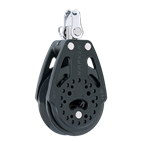 [H2135] HARKEN, poulie simple Carbo, 57mm, émerillon, manille, winch