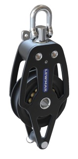 [L29195004] LEWMAR, poulie simple, HTX, 50mm, ringot, émerillon, alu