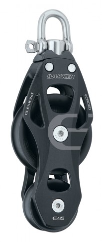 [H6232] HARKEN, Poulie Violon Alu Element, 45mm, émerillon