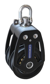 [L29195002] LEWMAR, poulie double, HTX, 50mm, émerillon, alu