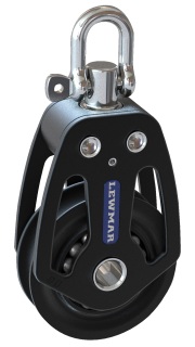 [L29197201] LEWMAR, poulie simple, HTX, 72mm, émerillon, alu