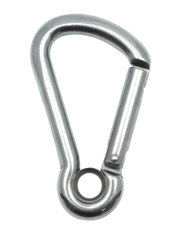 [BW119] Mousqueton, asymétrique, avec oeillet, inox, 11mm