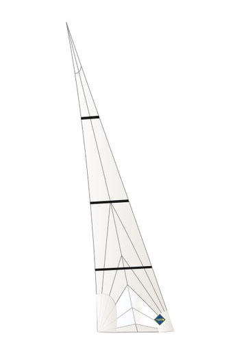 [60296-01-WHITE] NACRA 15, Foc full batten, Mylar, White - Incl. Class Fee